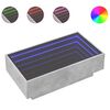 vidaXL S&oacute;fabor&eth; me&eth; LED 90x50x30 cm Steypugr&aacute;tt Samsettur Vi&eth;ur