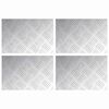 vidaXL Stigaplata R&eacute;tthyrningur 4 pcs Silfur 30 x 20 cm &Aacute;l