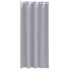vidaXL Svartgard&iacute;nur me&eth; hringjum 2 pcs M&aacute;lmur Gr&aacute;r 245 x 140 cm
