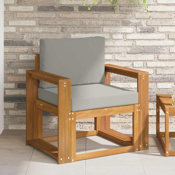 vidaXL &Uacute;tis&oacute;fi Solid Akas&iacute;uskei&eth; og P&oacute;lyester N&aacute;tt&uacute;ruleg og lj&oacute;s gr&aacute;