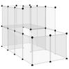 vidaXL Sm&aacute;d&yacute;rab&uacute;r Gl&aelig;rt 142x74x93 cm PP og St&aacute;l