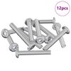 vidaXL L&aacute;sskr&uacute;fa Einlita 12 pcs Silfur M6 x 35 mm St&aacute;l