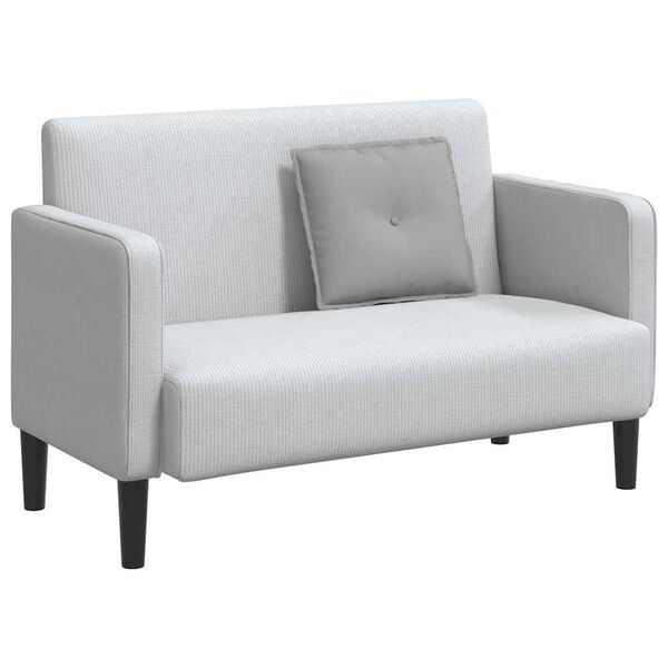 vidaXL Bakpúði Skýja grátt 50 x 19 x 45 cm dúkur