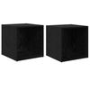 vidaXL Sj&oacute;nvarpssk&aacute;pasett Vegghengt 2 pcs Svartur 37 x 35 x 37,5 cm