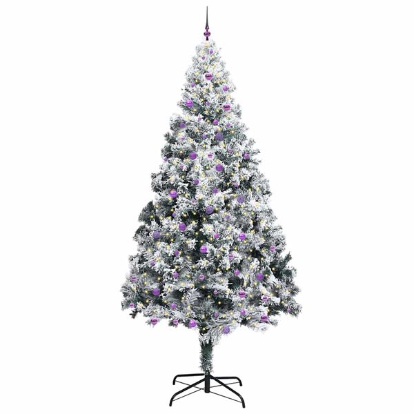 vidaXL J&oacute;latr&eacute; me&eth; 300 LED me&eth; standi Gr&aelig;nn 300 cm PVC