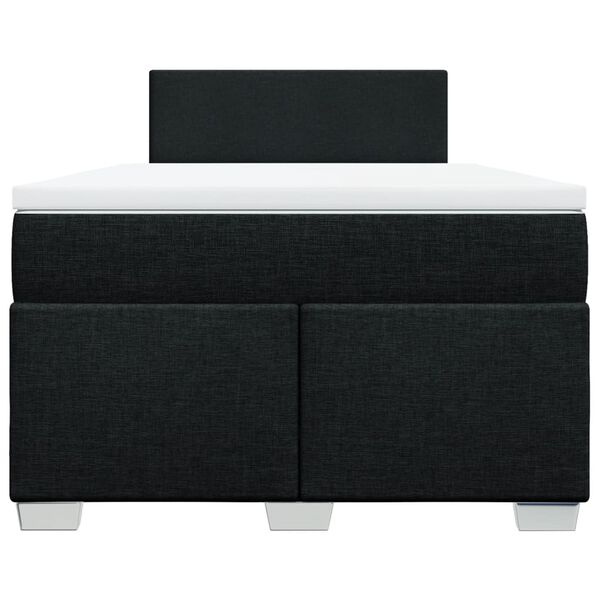 vidaXL H&oacute;lfa&eth; Springr&uacute;m Svart 120x190 cm Tauefni