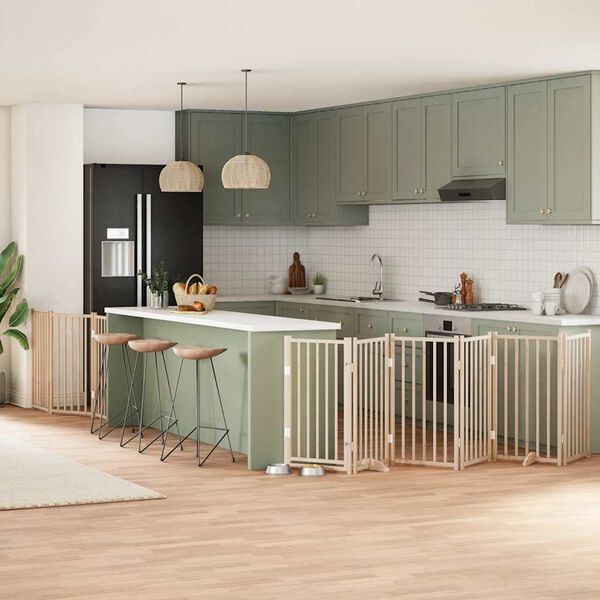 vidaXL hundahli&eth; me&eth; hur&eth; sem h&aelig;gt er a&eth; brj&oacute;ta saman 9 pl&ouml;tur 450 cm