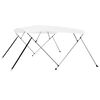 vidaXL 4 Boga Bimini Skyggni Hv&iacute;tt 243x196x137 cm
