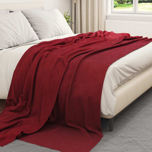 vidaXL &THORN;eppi 24 pcs Bordeaux Rau&eth;ur 240 x 220 cm Fl&iacute;s