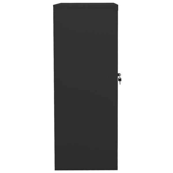 vidaXL Skrifstofusk&aacute;pur Reykgr&aacute;r 90x40x105 cm St&aacute;l