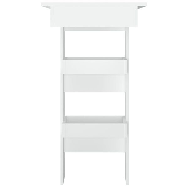 vidaXL Veggbarborð Hvítt 102x45x103,5 cm Samsettur Viður