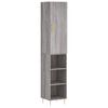 vidaXL H&aacute;r Sk&aacute;pur Gr&aacute;r Sonoma 34,5x34x180 cm Samsettur Vi&eth;ur