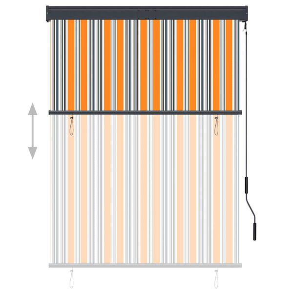 vidaXL &Uacute;tir&uacute;llugard&iacute;na 120x250 cm Gul og Bl&aacute;