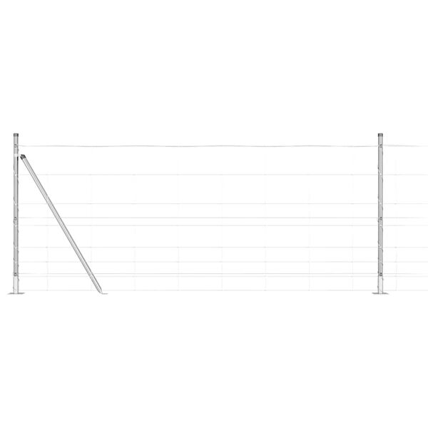 vidaXL Gir&eth;ingarp&oacute;stur Galvaniseru&eth; 100 x 1 m St&aacute;l