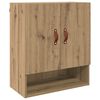 vidaXL Veggsk&aacute;pur handverkseik 60 x 31 x 70 cm Samsettur vi&eth;ur