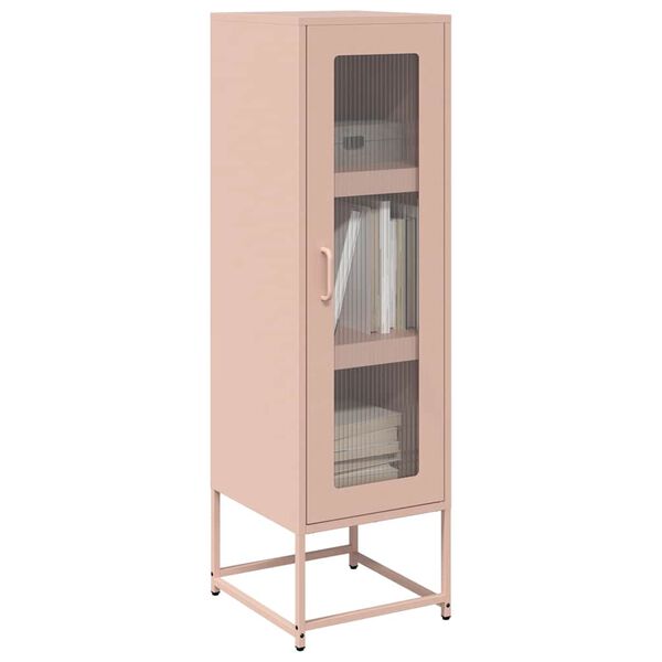 vidaXL Highboard Bleikt 36x39x123 cm Kaldvalsa&eth; st&aacute;l