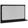vidaXL Spegilshelf Svartur Eik 60 x 10,5 x 37 cm Samsettur vi&eth;ur