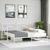 vidaXL Daybed me&eth; r&uacute;llu &aacute;n d&yacute;nu Hv&iacute;tt 107x203 cm St&aacute;l