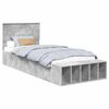 vidaXL Ramsv&iacute;k me&eth; hillu Steingri&eth; 90 x 200 cm Samsettur vi&eth;ur