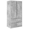 vidaXL Cabinet me&eth; sk&uacute;ffu SteyptGr&aacute;r 79,5 x 49 x 156 cm Verkefnavi&eth;ur