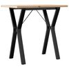 vidaXL Bor&eth;stofubor&eth; Y-grind 80x50x75,5 cm Gegnheil Fura og Steypuj&aacute;rn