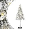 vidaXL J&oacute;latr&eacute; me&eth; 300 LED me&eth; standi Hv&iacute;tt 180 cm PE og St&aacute;l