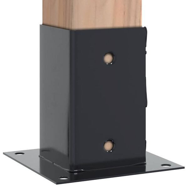 vidaXL Stöðubotnar Ferkantaðir 4 stk Antrasít 91x91 mm Duftlakkað Stál