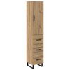 vidaXL H&aacute;bor&eth; Artisan Eik 34,5 x 34 x 180 cm Samsettur vi&eth;ur