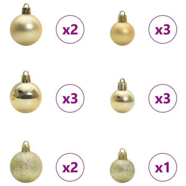 vidaXL Gervi j&oacute;latr&eacute; me&eth; 150 LED me&eth; standi Hv&iacute;tt 150 cm PVC og st&aacute;l