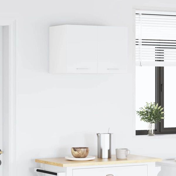 vidaXL Vegghengdur sk&aacute;pur 2 pcs Hv&iacute;tt 30 x 31 x 40 cm Samsettur vi&eth;ur