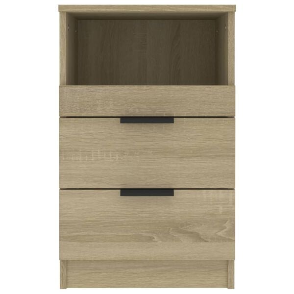 vidaXL Náttborð 2 stk. Sonoma Eikarlituð Samsettur Viður