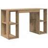 vidaXL Skrifbor&eth; Artisan Eik 130 x 50.5 x 75 cm Samsettur vi&eth;ur