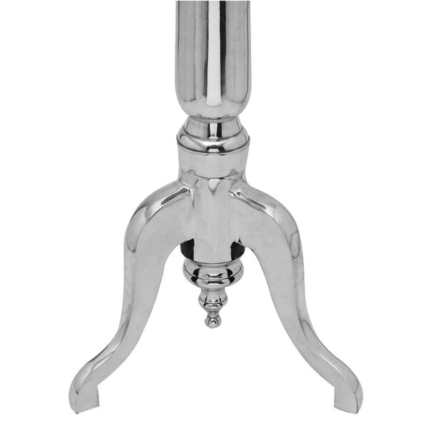 vidaXL Hliðarborð Hringlaga Ál Silfurlitað