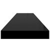 323778 vidaXL Floating Wall Shelf High Gloss Black 120x23,5x3,8 cm MDF