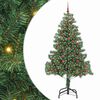 vidaXL J&oacute;latr&eacute; me&eth; 300 LED me&eth; standi Gr&aelig;nn 210 cm PVC