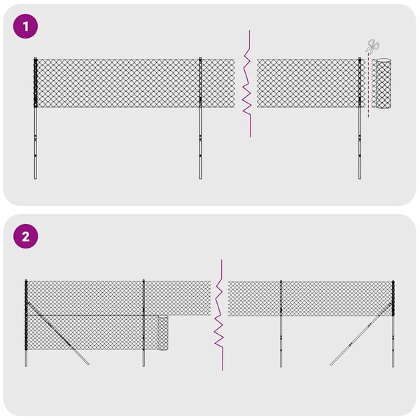 vidaXL Netagir&eth;ing me&eth; Jar&eth;festingum Gr&aelig;n 2,2x25 m