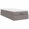 vidaXL Ottoman r&uacute;mgrind me&eth; d&yacute;nu Taupe 90x190 cm Efni
