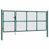 vidaXL M&ouml;skvagar&eth;hli&eth; gr&aelig;nt 350x125 cm galvaniseru&eth;u St&aacute;li