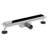 vidaXL Sturtuvatn me&eth; gler&thorn;aki Svartur 60 cm Ry&eth;fr&iacute;tt st&aacute;l 304