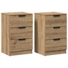 vidaXL n&aacute;ttbor&eth;ssk&aacute;par 2 stk Artisan Oak 40x36x65 cm Hanna&eth;ur vi&eth;ur