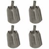 vidaXL Skopuh&ouml;f&eth; 4 pcs Silfur 33 x 21 cm Dufth&uacute;&eth;a&eth; st&aacute;l