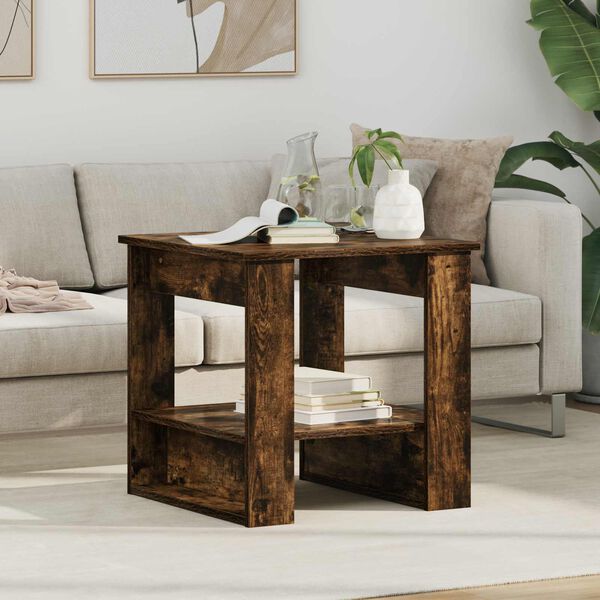 vidaXL S&oacute;fabor&eth; Rau&eth;-eik 51 x 50 x 50 cm Samsettur vi&eth;ur