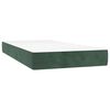 vidaXL H&oacute;lfu&eth; Springd&yacute;na Mi&eth;lungs H&ouml;rku D&ouml;kkgr&aelig;n 80x210x20 cm Flauel