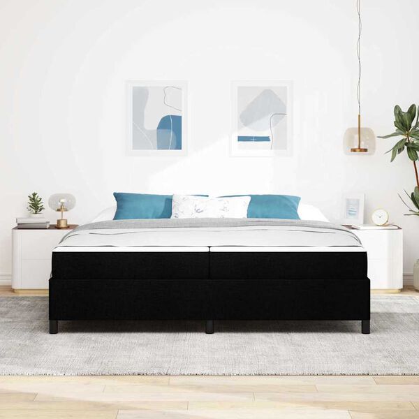 vidaXL Kassi vorinn r&uacute;m me&eth; d&yacute;nu Svartur 200 x 200 cm d&uacute;kur