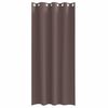 vidaXL Svartgard&iacute;nur me&eth; hringjum 2 pcs D&ouml;kk br&uacute;nt 225 x 140 cm