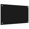 vidaXL Eldh&uacute;s Backsplash Svartur 70 x 40 cm hertu&eth; gler