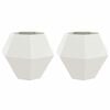 vidaXL Pl&ouml;ntuker 2 pcs Hv&iacute;tt 100 x 100 x 80 cm St&aacute;l