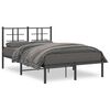 vidaXL R&uacute;mgrind &uacute;r M&aacute;lmi &aacute;n D&yacute;nu me&eth; H&ouml;f&eth;agafli Sv&ouml;rt 120x190 cm