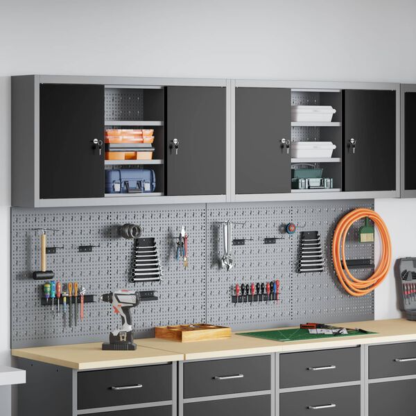 vidaXL Verkf&aelig;rask&aacute;pasett me&eth; hillu 6 pcs Svartur Dufth&uacute;&eth;a&eth; st&aacute;l