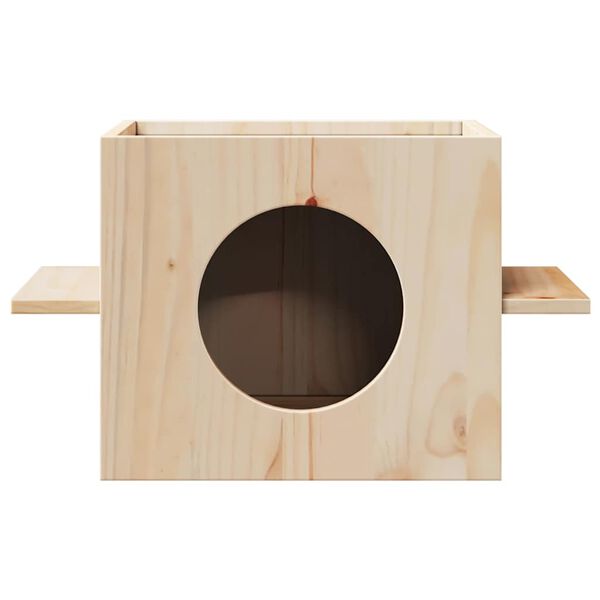 vidaXL Cat House 51x35x30 cm Solid Wood Furu